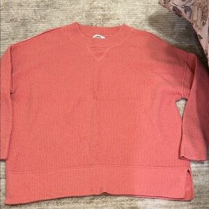 Aerie Coral Crew Neck Sweater
